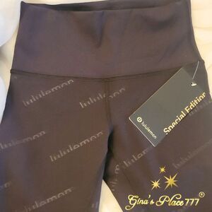 NWT Lululemon Special Editon Women's Wunder Train HR Crop 21" Logo Black Size 6